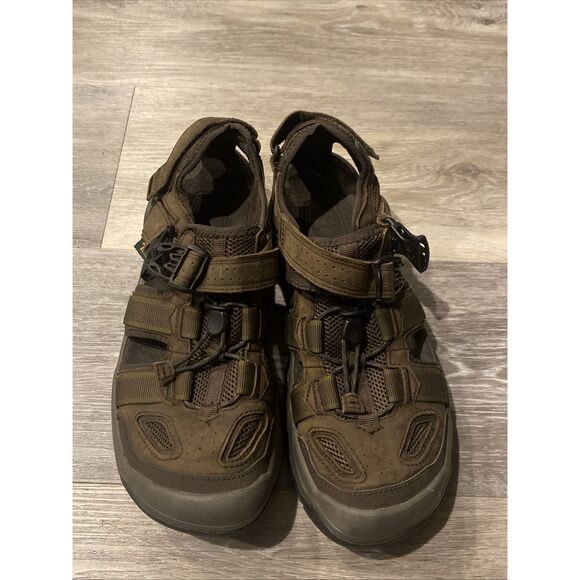 Teva Men’s Size 10 Omnium 2 Brown Leather Water Sandals Shoes - Picture 3 of 10